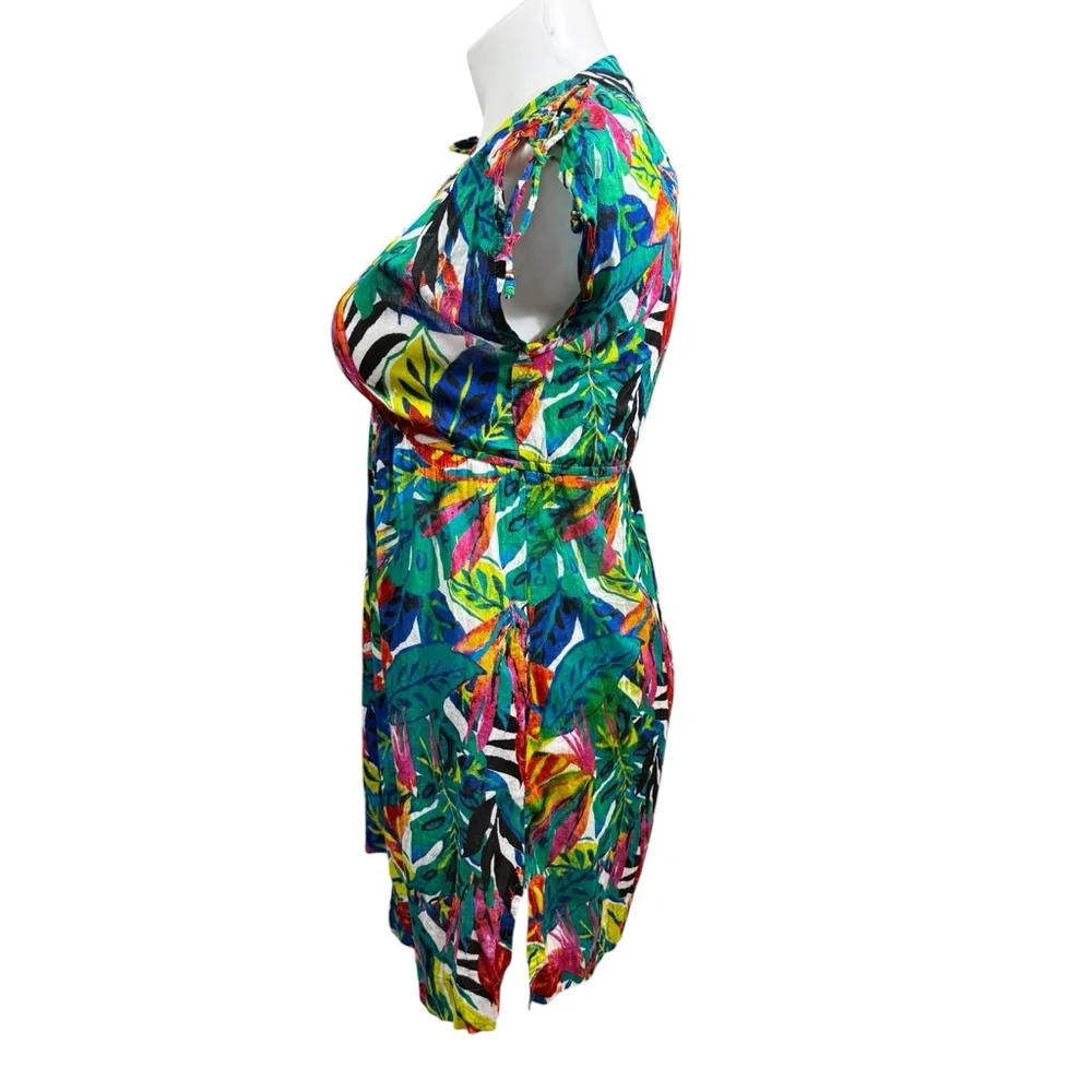 Lauren Ralph Lauren Tropical Print Dress Size Medium Colorful - Picture 6 of 8